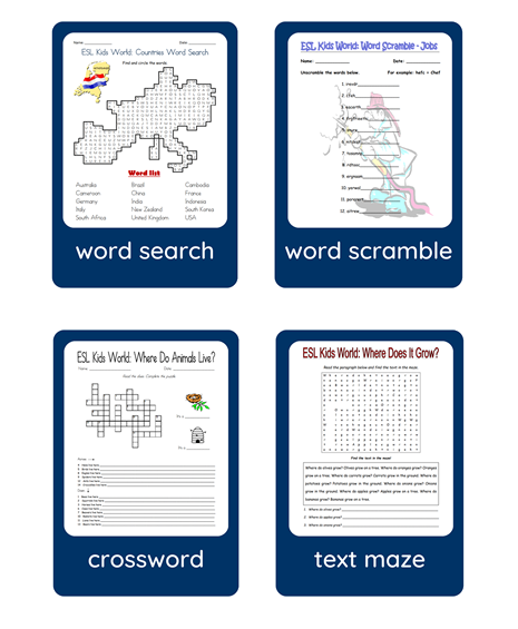 Esl Kids World Printable Worksheets